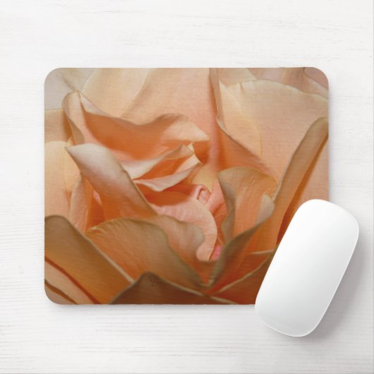 Peach Rose Petals mousepad (Mit Mouse)