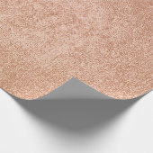 Peach Rose Pink Gold Shiny Metallic Glass Minimal Geschenkpapier (Ecke)