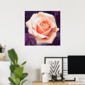 Peach Rose Poster (Heimbüro)