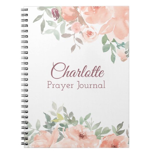 Peach Rose Praetjournal Notizblock (Vorderseite)