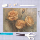 Peach Rose Romantische Blüte Seidenpapier (Handwerk)