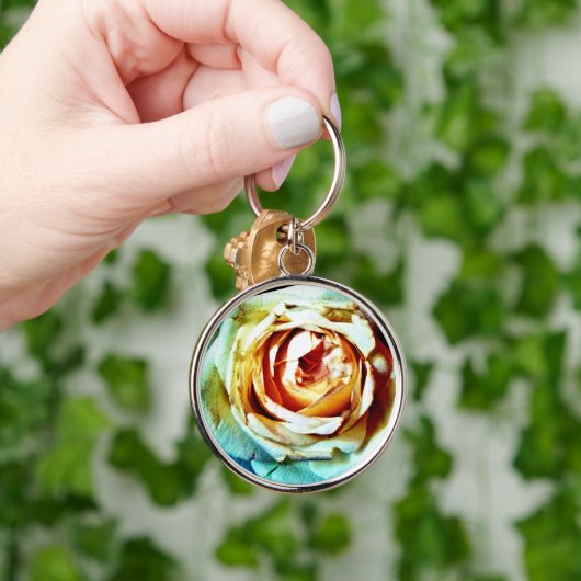 Peach-Rose Schlüsselanhänger (Hand)