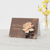 Peach Rose Sympathy Card Karte (Gelbe Blume)