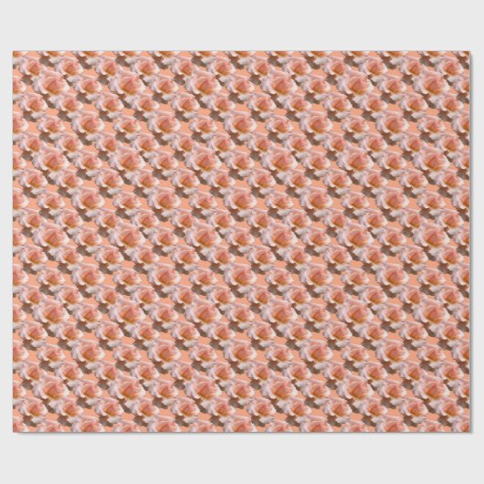 Peach Rose Umschlag Papier Romantische Rose Papier Geschenkpapier (Flach)