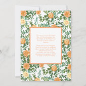 Peach Rose Vintag Foto Abschluss Ankündigung (Rückseite)