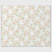 Peach Rose Wedding Geschenkpapier (Flach)
