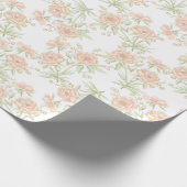Peach Rose Wedding Geschenkpapier (Ecke)