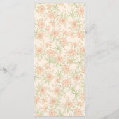 Peach Rose Wedding Menus Menükarte (Rückseite)