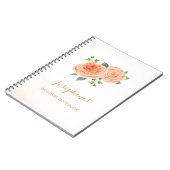 Peach Rose Wedding Planning Notebook Notizblock (Linke Seite)