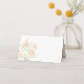 Peach Rose Wedding Platzkarte (Vorderseite)