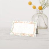 Peach Rose Wedding Platzkarte (Vorderseite)