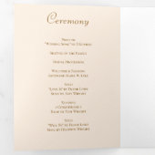 Peach Rose Wedding Programs Dreifach-gefaltete Programmkarte (Innen Erste Seite)