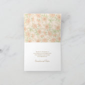 Peach Rose Wedding Thank You Cards Einladung (Innenseite)