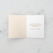 Peach Rose Wedding Thank You Cards Einladung (Innenseite)