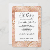 Peach-Rose Weißleopard Einladung (Vorderseite)