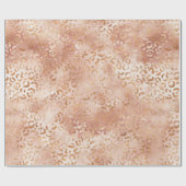 Peach-Rose Weißleopard Geschenkpapier (Flach)