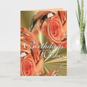 Peach-Rose Whirl2 Anpassen Sie jede Gelegenheit Karte