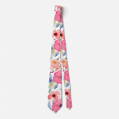 Peach & Rosen Aquarellnecktie Krawatte (Vorderseite)