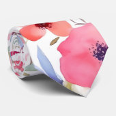 Peach & Rosen Aquarellnecktie Krawatte (Gerollt)
