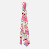 Peach & Rosen Aquarellnecktie Krawatte (Rückseite)