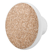 Peach Rosen Blush Gold Glitzer Keramikknauf (Rechts)