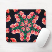 Peach Rosenknospe Abstrakte Blume Kunst Mousepad (Mit Mouse)
