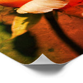 Peach Rosenknospe Blume Nahe Kunst Poster (Ecke)