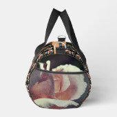 Peach Rosenknospe Blumen Mirror Personalisiert Duffle Bag (Rechts)