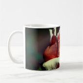 Peach Rosenknospe Blumen Personalisiert Kaffeetasse (Links)