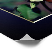 Peach Rosenknospe Personalisiert Wedding Gift Poster (Ecke)