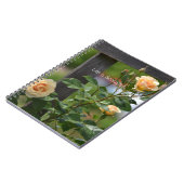Peach Roses Fence Floral (my photography) Notizblock (Linke Seite)