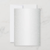 Peach Roses Floral Silver Glitter Elegant Wedding Save The Date (Rückseite)