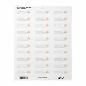 Peach Roses Garden Wedding Return Address Labels (Vorne)