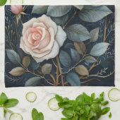 Peach Roses Geschirrtuch (Gefaltet)