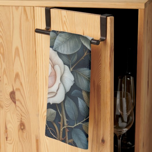 Peach Roses Geschirrtuch (Drittel gefaltet)