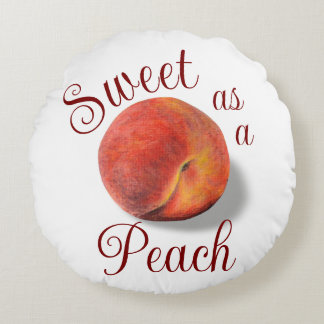 Peach Round Pillow Rundes Kissen