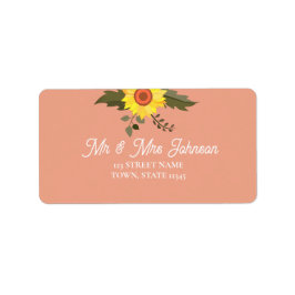 Peach-Rücksendeadresse Adressaufkleber