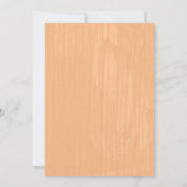 Peach Rustic Barn Wood Wedding Einladungen (Rückseite)