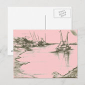 Peach Safe Harbor Poster Card bemalt Postkarte (Vorne/Hinten)