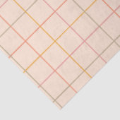 Peach Sage Gelbes Kariertes Gittermuster Seidenpapier (Ausschnitt)