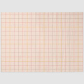 Peach Sage Gelbes Kariertes Gittermuster Seidenpapier (Vorderseite)