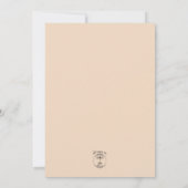 Peach & Sage Green Blume Einladung Hochzeit (Rückseite)