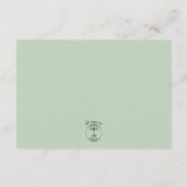 Peach & Sage Green Blume Hochzeitdetails Begleitkarte (Rückseite)