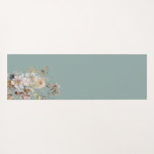 Peach Sage Green Boho Wasserfarben Yogamatte (Rückseite (Horizontal))