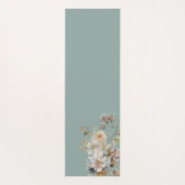 Peach Sage Green Boho Wasserfarben Yogamatte (Rückseite)