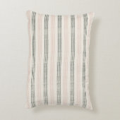 Peach Sage Green Minimalistisch Stripe Boho Dekokissen (Rückseite(Vertikal))