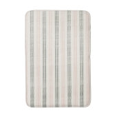 Peach Sage Moderner Minimalistischer Streifen Boho Badematte (Vorderseite Vertikal)