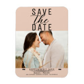 Peach Save the Date Wedding Foto Magnet (Vertikal)