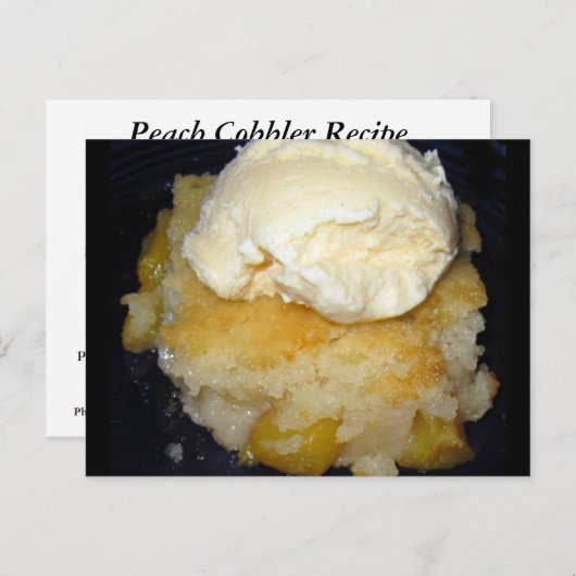 Peach Schuster Rezept Postkarte (Vorne/Hinten)