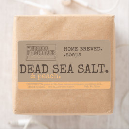 Peach Sea Salt Logo Rustikale Verpackung Vintager 